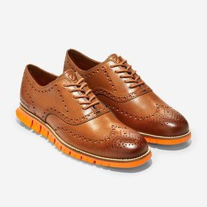 MENS' COLE HAAN ZEROGRAND WINGTIP SHOES. MSRP $190